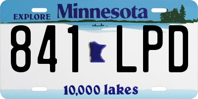 MN license plate 841LPD