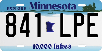 MN license plate 841LPE