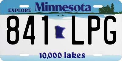 MN license plate 841LPG