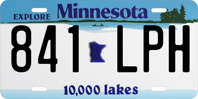 MN license plate 841LPH