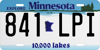 MN license plate 841LPI