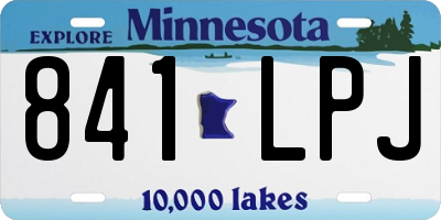 MN license plate 841LPJ