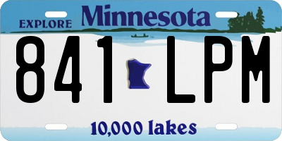 MN license plate 841LPM