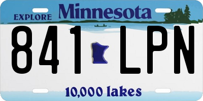 MN license plate 841LPN