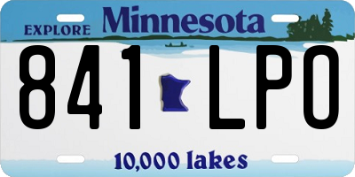 MN license plate 841LPO