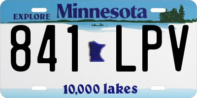 MN license plate 841LPV