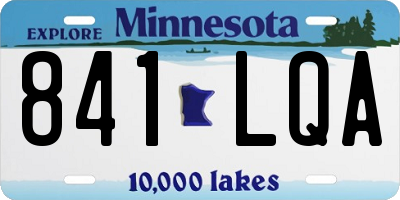 MN license plate 841LQA
