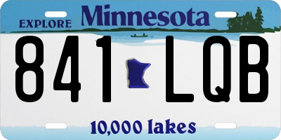 MN license plate 841LQB