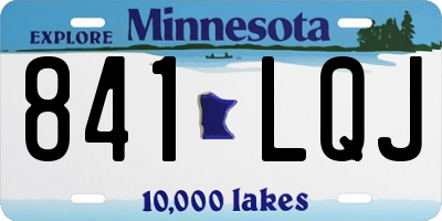 MN license plate 841LQJ