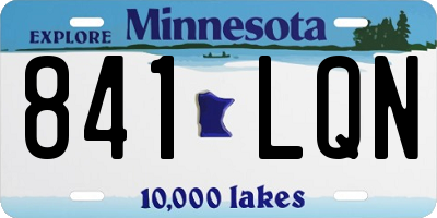 MN license plate 841LQN