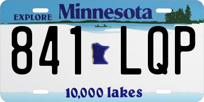 MN license plate 841LQP