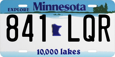 MN license plate 841LQR