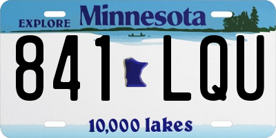 MN license plate 841LQU