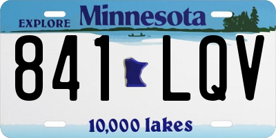 MN license plate 841LQV