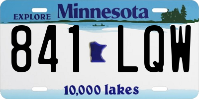 MN license plate 841LQW