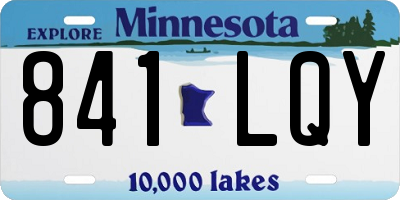 MN license plate 841LQY