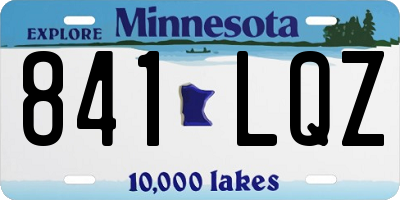 MN license plate 841LQZ