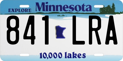 MN license plate 841LRA