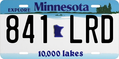 MN license plate 841LRD
