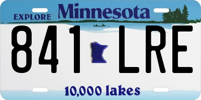 MN license plate 841LRE