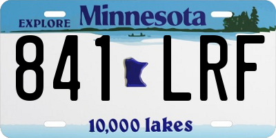 MN license plate 841LRF