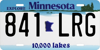 MN license plate 841LRG