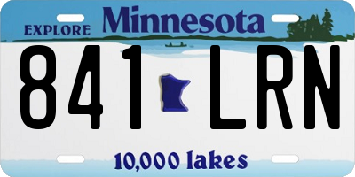 MN license plate 841LRN