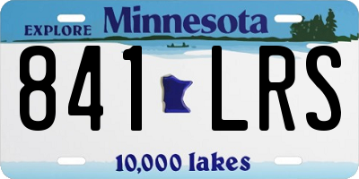 MN license plate 841LRS