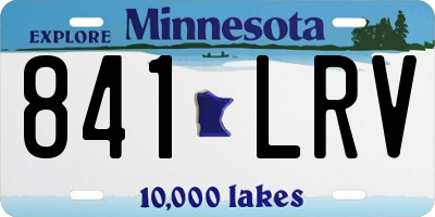 MN license plate 841LRV