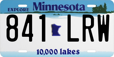MN license plate 841LRW
