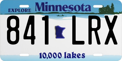 MN license plate 841LRX
