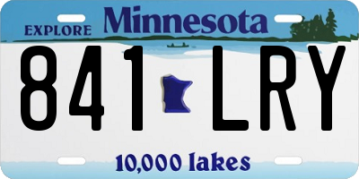 MN license plate 841LRY