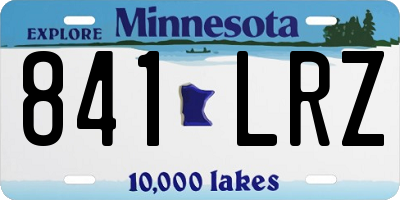 MN license plate 841LRZ