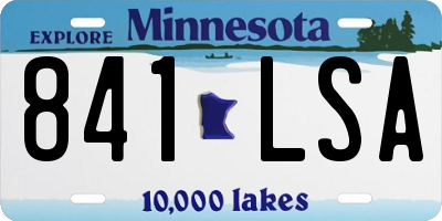MN license plate 841LSA