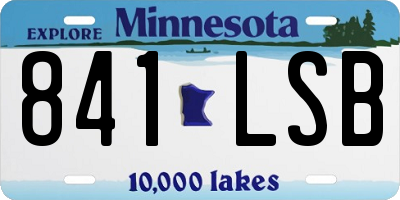 MN license plate 841LSB