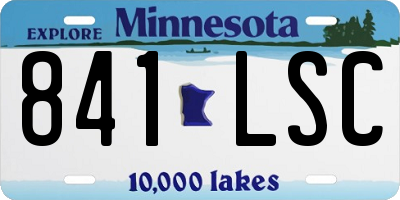 MN license plate 841LSC