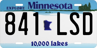MN license plate 841LSD