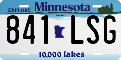 MN license plate 841LSG