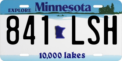 MN license plate 841LSH