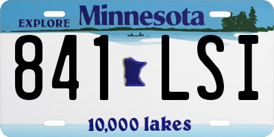 MN license plate 841LSI