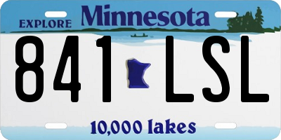 MN license plate 841LSL
