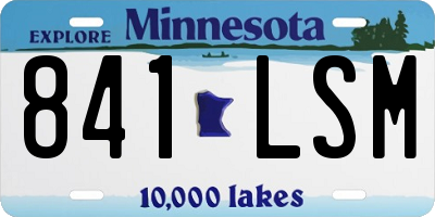 MN license plate 841LSM