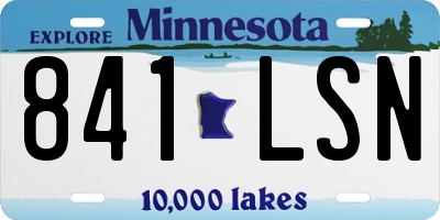 MN license plate 841LSN