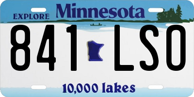 MN license plate 841LSO