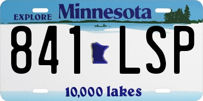 MN license plate 841LSP