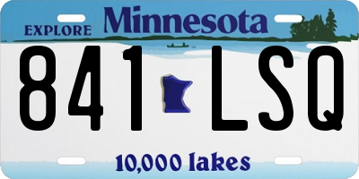MN license plate 841LSQ