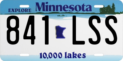 MN license plate 841LSS