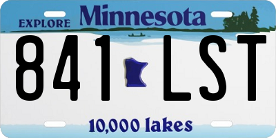 MN license plate 841LST
