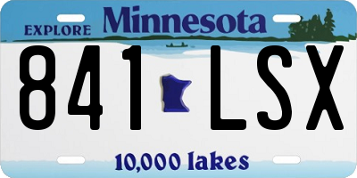 MN license plate 841LSX
