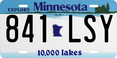 MN license plate 841LSY